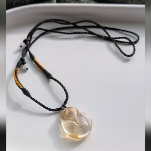 Thread Necklace with Fox Pendant